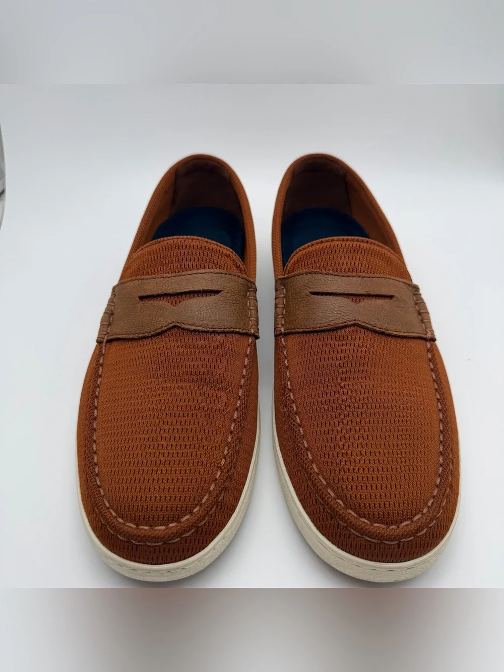 Cole Haan Men’s Nantucket Knit Loafers Boat Shoes Burnt Orange 12
